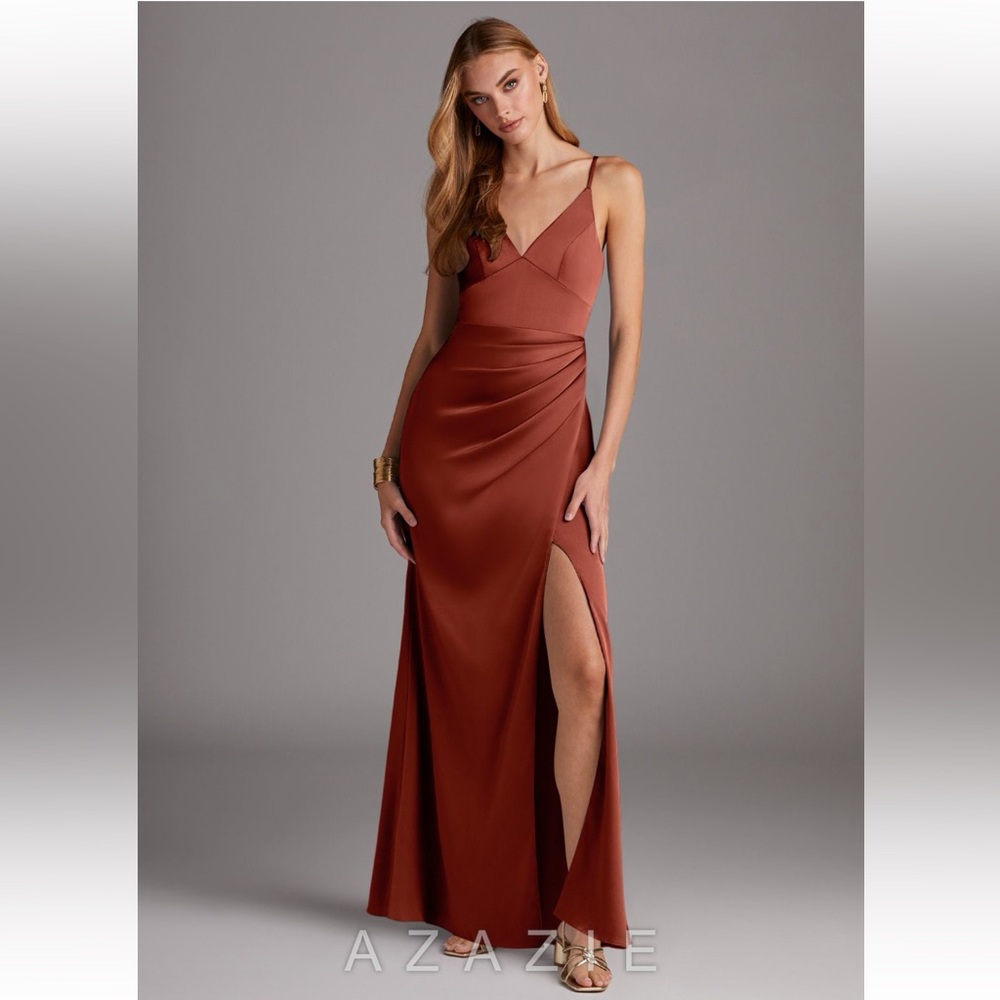 Azazie Satin Bridesmaids Dress / Evening Gown / Prom Dress